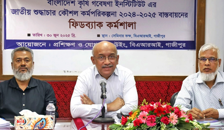 বারি’তে জাতীয় শুদ্ধাচার কৌশল বাস্তবায়ন বিষয়ক কর্মশালা